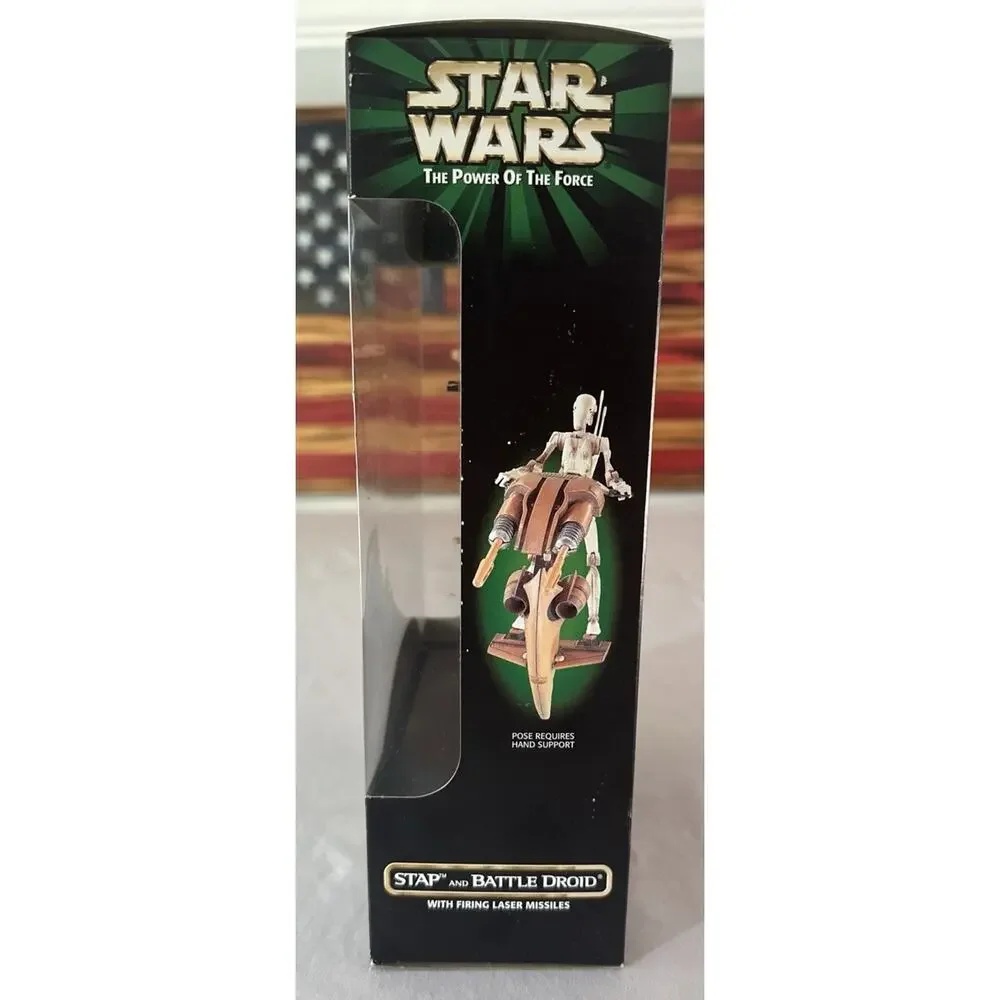 1998 KENNER--STAR WARS THE POWER OF THE FORCE--STAP & BATTLE DROID FIGURE (NEW)